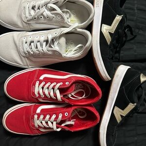 Vans Women's Sneakers - Red, White, Black, Gold